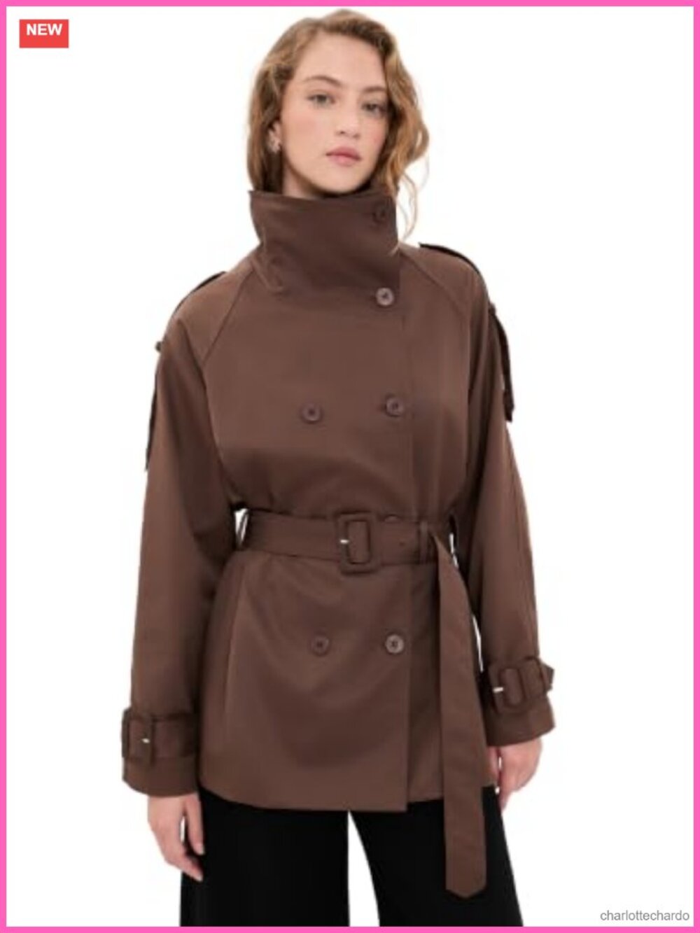 Lioness Blanc Trench Coat Mid-Weight Stretch Modern Style